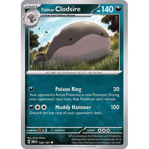 Paldean Clodsire (128/197) [SV03: Obsidian Flames] - PokéBox Australia