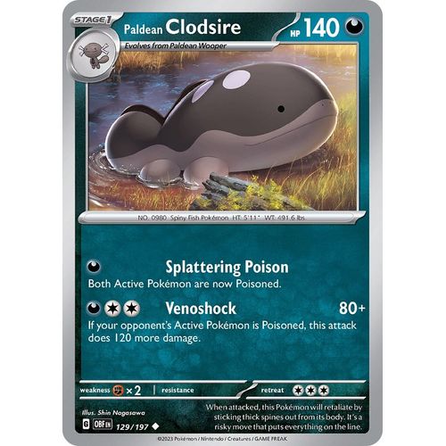 Paldean Clodsire (129/197) [SV03: Obsidian Flames] - PokéBox Australia