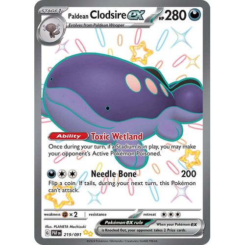 Paldean Clodsire ex (219/091) [SV: Paldean Fates] - PokéBox Australia