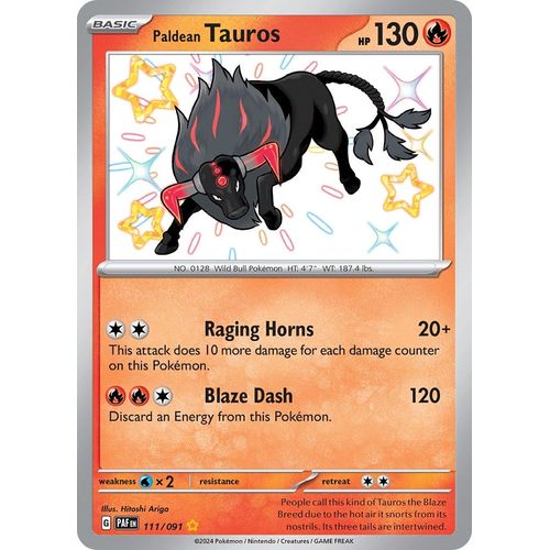 Paldean Tauros (111/091) [SV: Paldean Fates] - PokéBox Australia