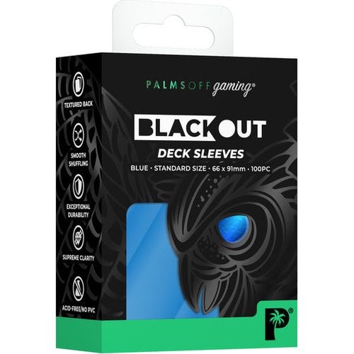 Palms Off Gaming - Blue - Standard Blackout Deck Sleeves - PokéBox Australia