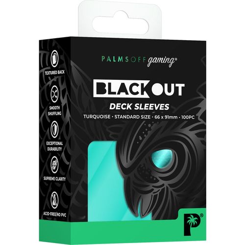 Palms Off Gaming - Turquoise - Standard Blackout Deck Sleeves - PokéBox Australia