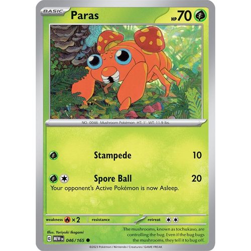 Paras (046/165) [SV: Scarlet & Violet 151] - PokéBox Australia