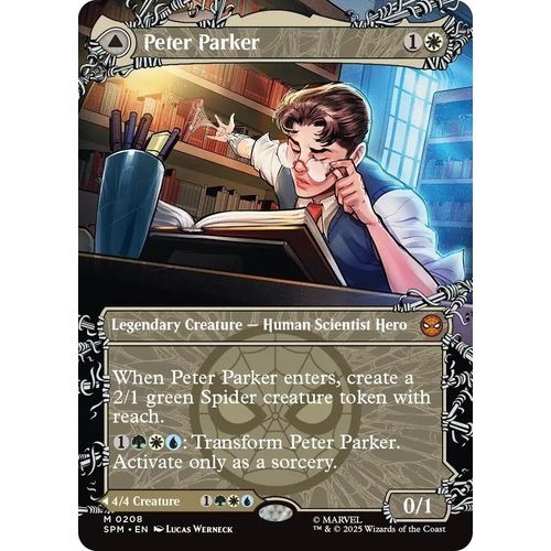 Peter Parker (0208) (Borderless) (208) (Marvel's Spider - Man) - PokéBox Australia