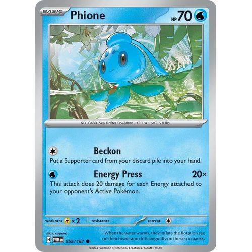 Phione (055/167) [SV06: Twilight Masquerade] - PokéBox Australia