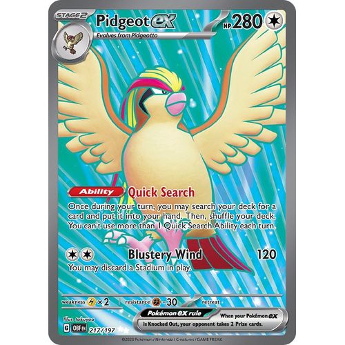 Pidgeot ex (217/197) [SV03: Obsidian Flames] - PokéBox Australia