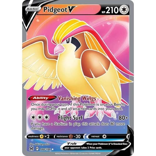 Pidgeot V (Full Art) (188/196) (SWSH11: Lost Origin) - PokéBox Australia
