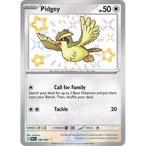 Pidgey (196/091) [SV: Paldean Fates] - PokéBox Australia