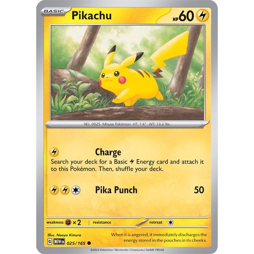 Pikachu (025/165) [SV: Scarlet & Violet 151] - PokéBox Australia