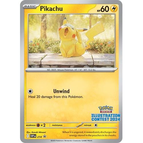 Pikachu - 214 (Illustration Contest 2024) (214) [SV: Scarlet & Violet Promo Cards] - PokéBox Australia