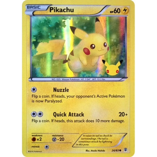 Pikachu - 26/83 (20th Anniversary) (026/083) (Miscellaneous Cards & Products) - PokéBox Australia
