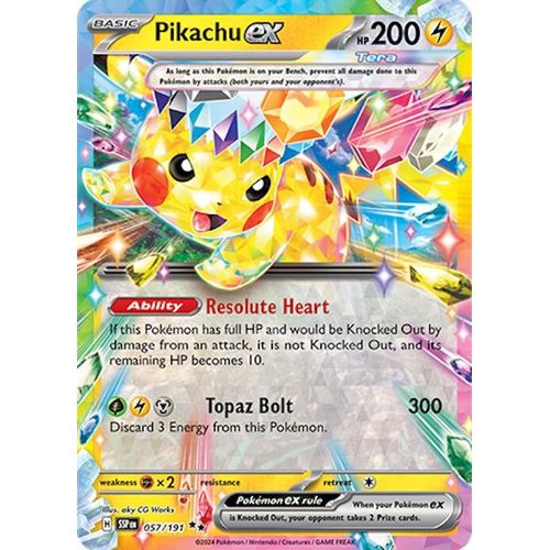 Pikachu ex (057/191) [SV08: Surging Sparks] - PokéBox Australia