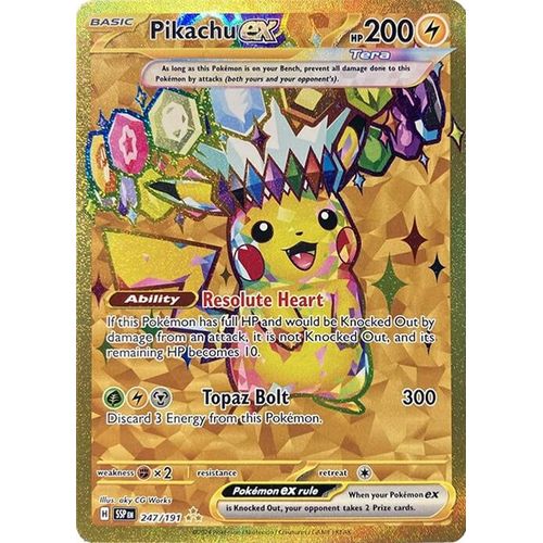 Pikachu ex (247/191) [SV08: Surging Sparks] - PokéBox Australia