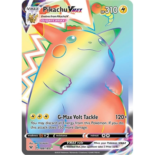 Pikachu VMAX (Secret) (188/185) (SWSH04: Vivid Voltage) - PokéBox Australia