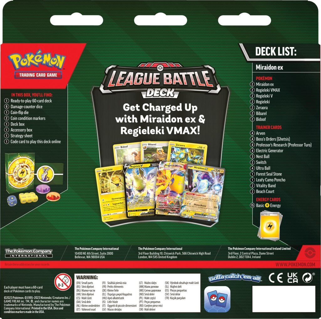 POKÉMON TCG League Battle Deck: Miraidon ex - PokéBox Australia