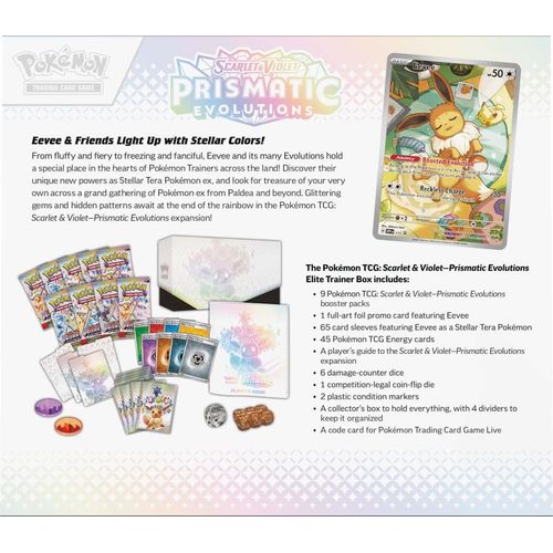 POKÉMON TCG Scarlet & Violet 8.5: Prismatic Evolutions Elite Trainer Box x10 (Sealed Case) - PokéBox Australia