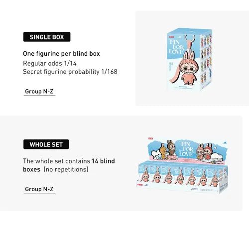 POP MART: THE MONSTERS - Pin For Love Series: Vinyl Plush Pendant Blind Box (N - Z) - PokéBox Australia