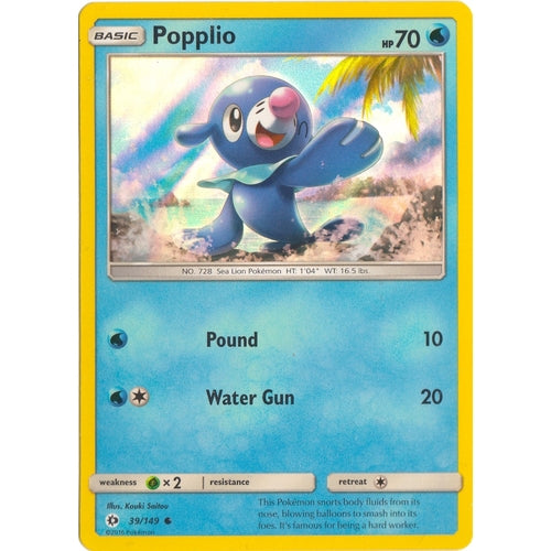 Popplio - 39/149 (Water Web Holo) (039/149) (Miscellaneous Cards & Products) - PokéBox Australia