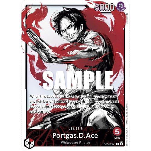 Portgas.D.Ace (Alternate Art) (OP03 - 001) [Pillars of Strength] - PokéBox Australia