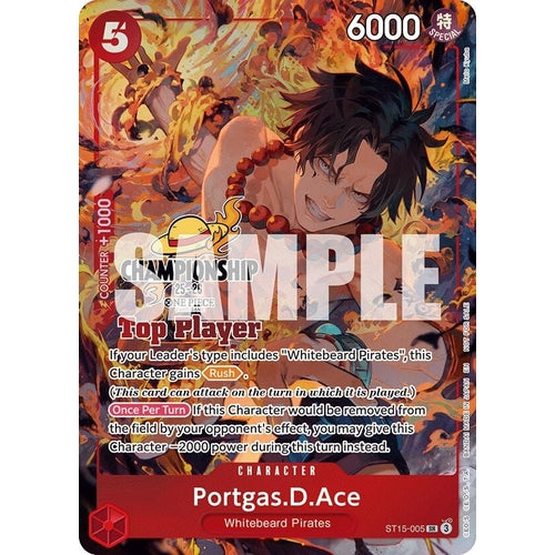 Portgas.D.Ace (CS 25 - 26 Top Player Pack) (ST15 - 005) (One Piece Promotion Cards) - PokéBox Australia