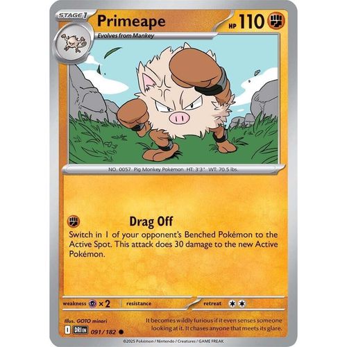 Primeape (091/182) (SV10: Destined Rivals) - PokéBox Australia