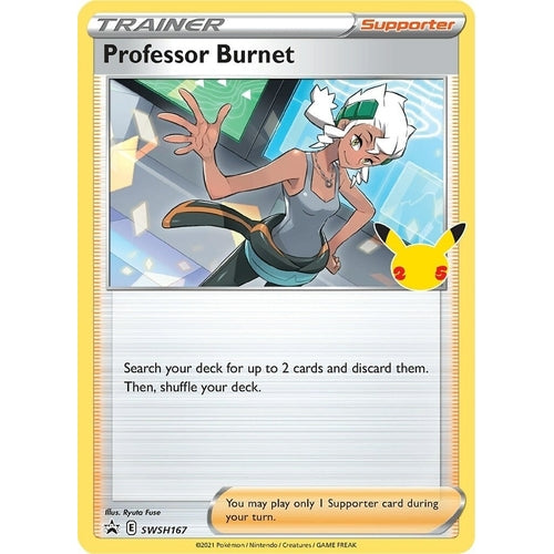 Professor Burnet - SWSH167 (25th Anniversary Stamp) (SWSH167) (SWSH: Sword & Shield Promo Cards) - PokéBox Australia