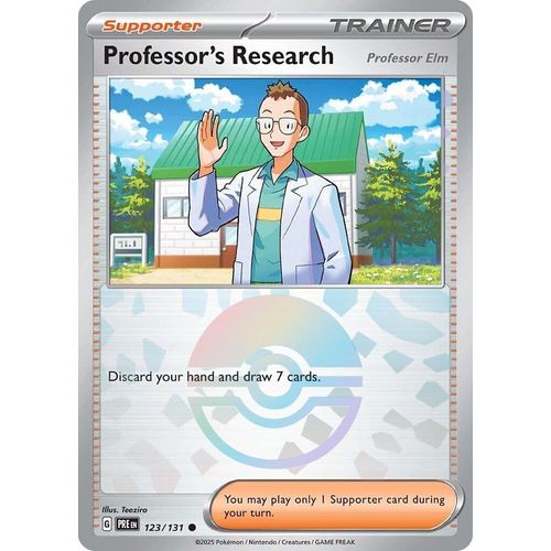 Professor's Research [Professor Elm] (Poke Ball Pattern) (123/131) [SV: Prismatic Evolutions] - PokéBox Australia