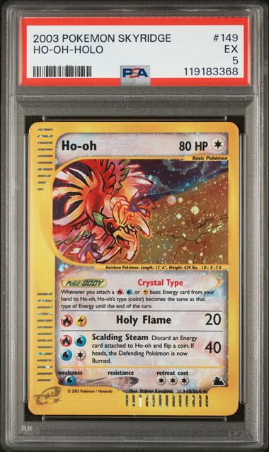 PSA EX 5 - 2003 POKEMON SKYRIDGE 149 HO - OH - HOLO - PokéBox Australia