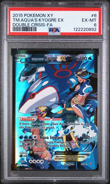 PSA EX - MT 6 - TM.AQUA'S KYOGRE EX DOUBLE CRISIS - FA 2015 POKEMON XY DOUBLE CRISIS - PokéBox Australia