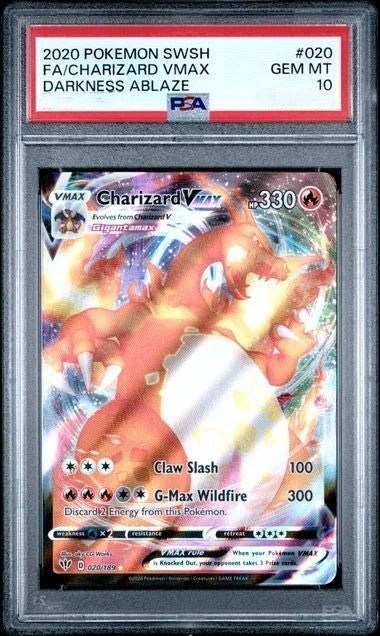 PSA GEM MT 10 - FA/CHARIZARD VMAX DARKNESS ABLAZE 2020 POKEMON SWORD & SHIELD DARKNESS ABLAZE - PokéBox Australia