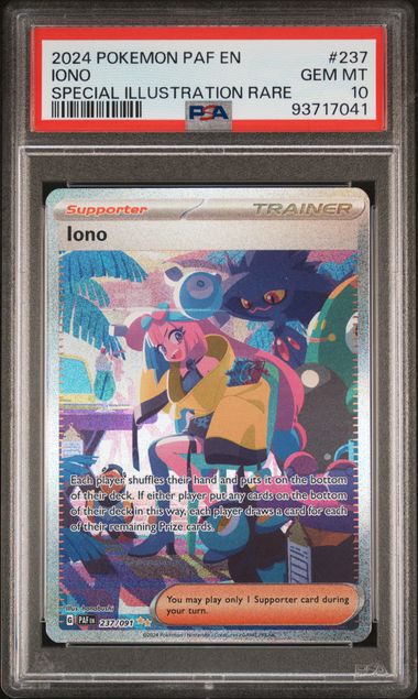 PSA GEM MT 10 - IONO SPECIAL ILLUSTRATION RARE 2024 POKEMON PAF EN - PALDEAN FATES - PokéBox Australia