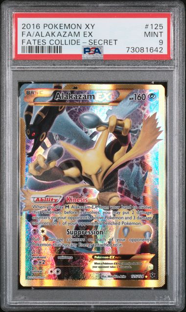PSA MINT 9 - 2016 POKEMON XY FATES COLLIDE 125 FA/ALAKAZAM EX FATES COLLIDE - SECRET - PokéBox Australia