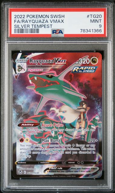 PSA MINT 9 - 2022 POKEMON SWORD & SHIELD SILVER TEMPEST TG20 FA/RAYQUAZA VMAX SILVER TEMPEST - PokéBox Australia