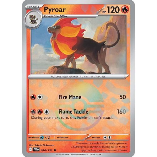 Pyroar (Poke Ball Pattern) (016/131) [SV: Prismatic Evolutions] - PokéBox Australia