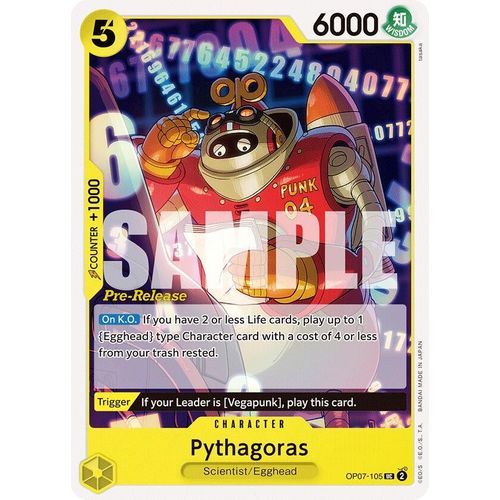 Pythagoras (OP07 - 105) [500 Years in the Future Pre - Release Cards] - PokéBox Australia