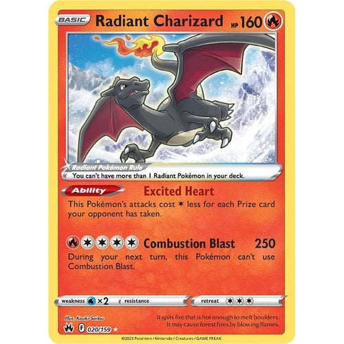 Radiant Charizard (020/159) (Crown Zenith) - PokéBox Australia