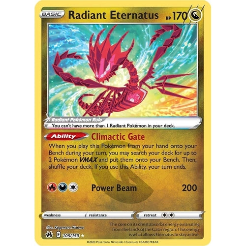 Radiant Eternatus (105/159) (Crown Zenith) - PokéBox Australia