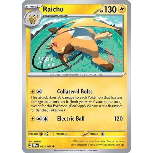 Raichu (052/162) [SV05: Temporal Forces] - PokéBox Australia
