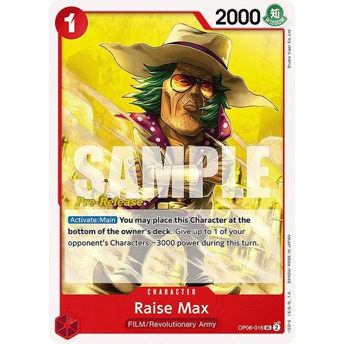 Raise Max (OP06 - 016) [Wings of the Captain Pre - Release Cards] - PokéBox Australia