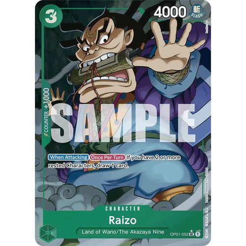 Raizo (Full Art) (OP01 - 052) [Premium Booster - The Best - ] - PokéBox Australia