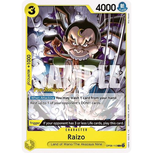 Raizo (OP06 - 112) [Wings of the Captain Pre - Release Cards] - PokéBox Australia