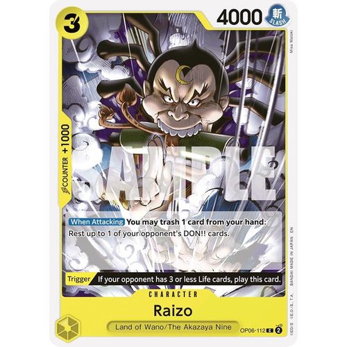 Raizo (Reprint) (OP06 - 112) [Starter Deck 28: GREEN/YELLOW Yamato] - PokéBox Australia