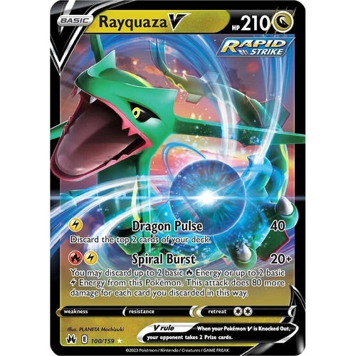 Rayquaza V (100/159) (Crown Zenith) - PokéBox Australia