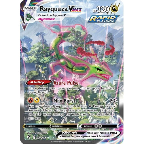 Rayquaza VMAX (Alternate Art Secret) (218/203) (SWSH07: Evolving Skies) - PokéBox Australia