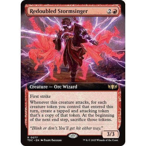 Redoubled Stormsinger (Extended Art) (77) [Commander: Tarkir: Dragonstorm] - PokéBox Australia