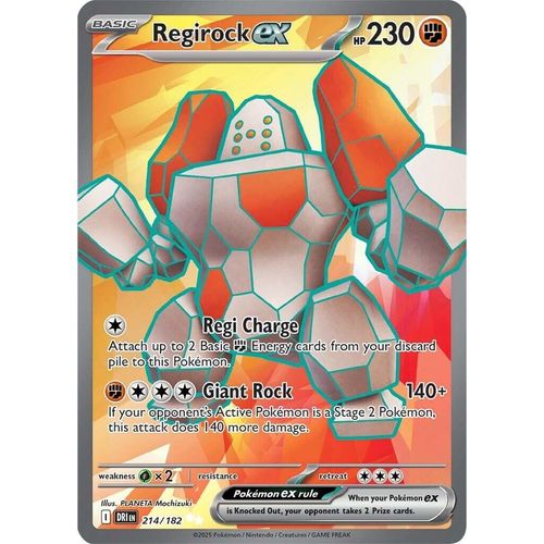 Regirock ex (214/182) (SV10: Destined Rivals) - PokéBox Australia