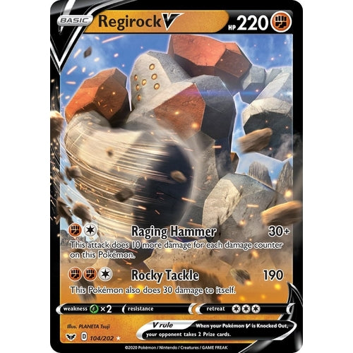 Regirock V (104/202) (SWSH01: Sword & Shield Base Set) - PokéBox Australia