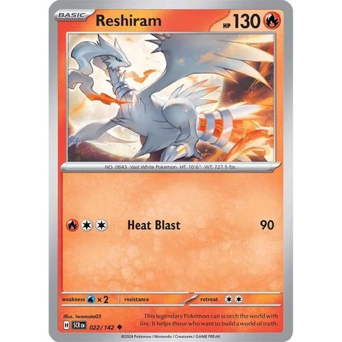 Reshiram (022/142) [SV07: Stellar Crown] - PokéBox Australia