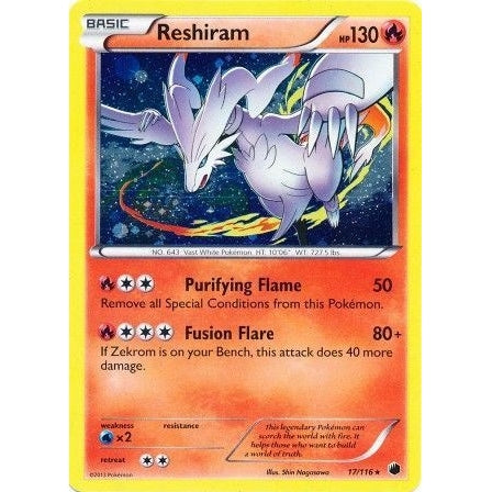 Reshiram - 17/116 (Cosmos Holo) (017/116) (Miscellaneous Cards & Products) - PokéBox Australia