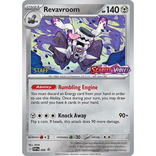 Revavroom - 008 (Prerelease) [Staff] (008) (SV: Scarlet & Violet Promo Cards) - PokéBox Australia